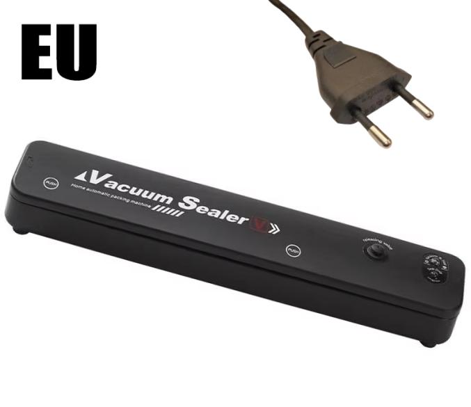 Black Vacuum Sealing Machine 220V Electric Vacuum Sealant Packaging Machine, with Vacuum Bag Link Home Food Fresh