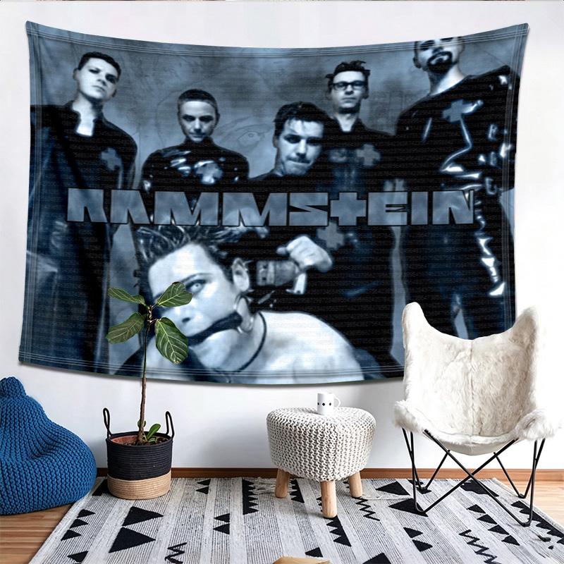 Гобелен с узором Rammstein Настенный подвесной Постельное покрывало в стиле бохо для спальни гостиной общежития Декор для стен дома 1013205