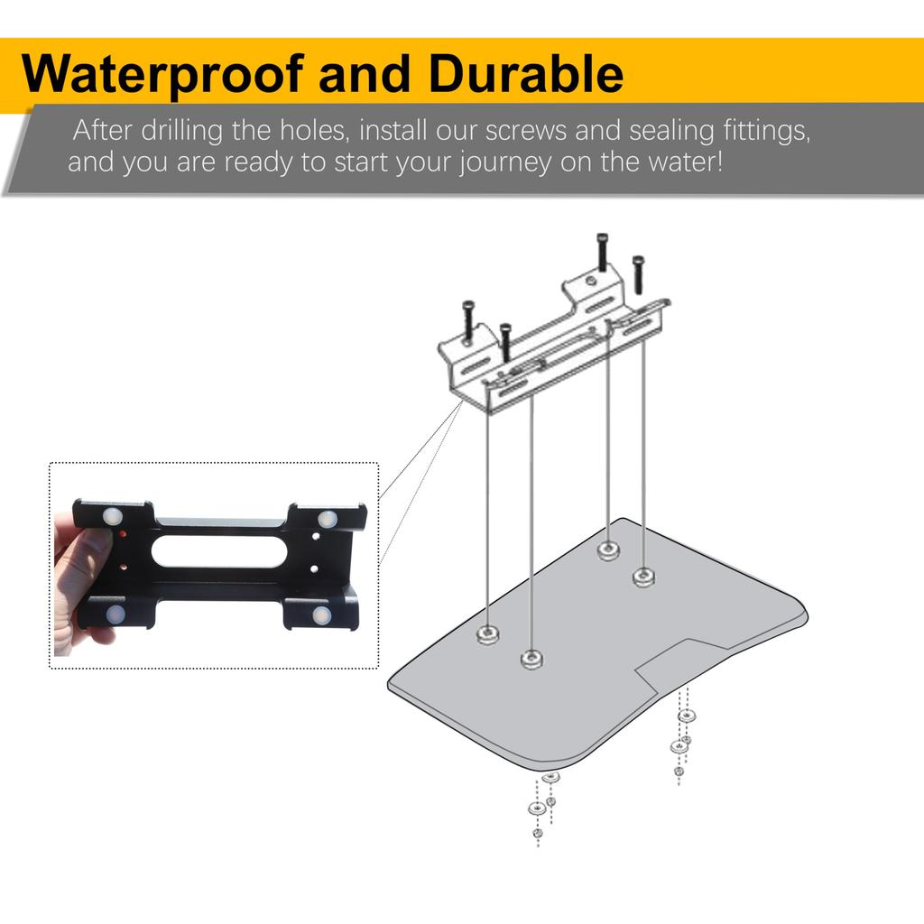 Крепление для динамика гидроцикла FONASDY, Крепление для динамика для PWC, Кронштейн для динамика для PWC, Универсальное крепление для динамика для гидроцикла (черный)