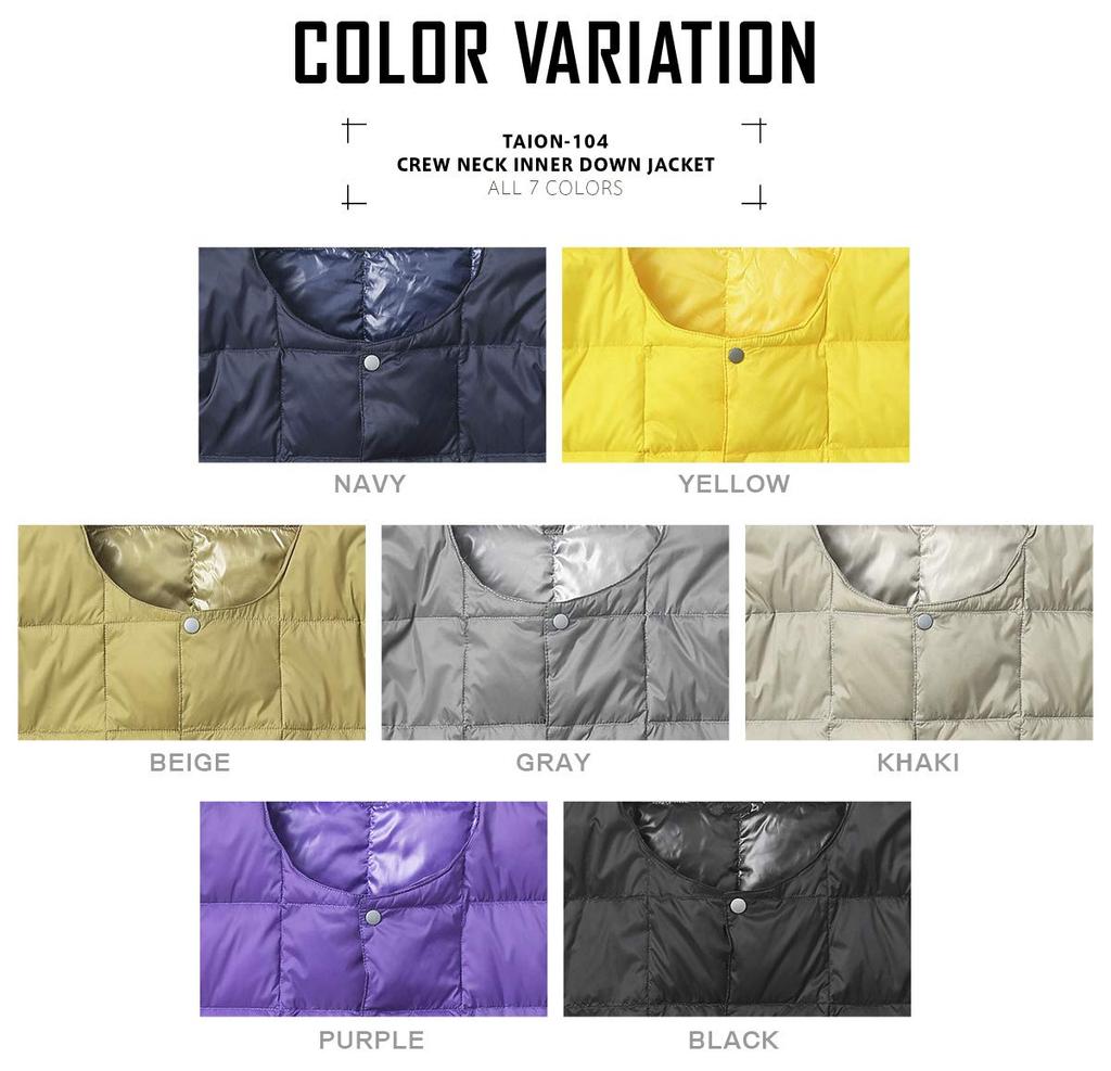 Мужская куртка с круглым вырезом на пуговицах, пуховик, размер XL, TAION-104, бежевый,