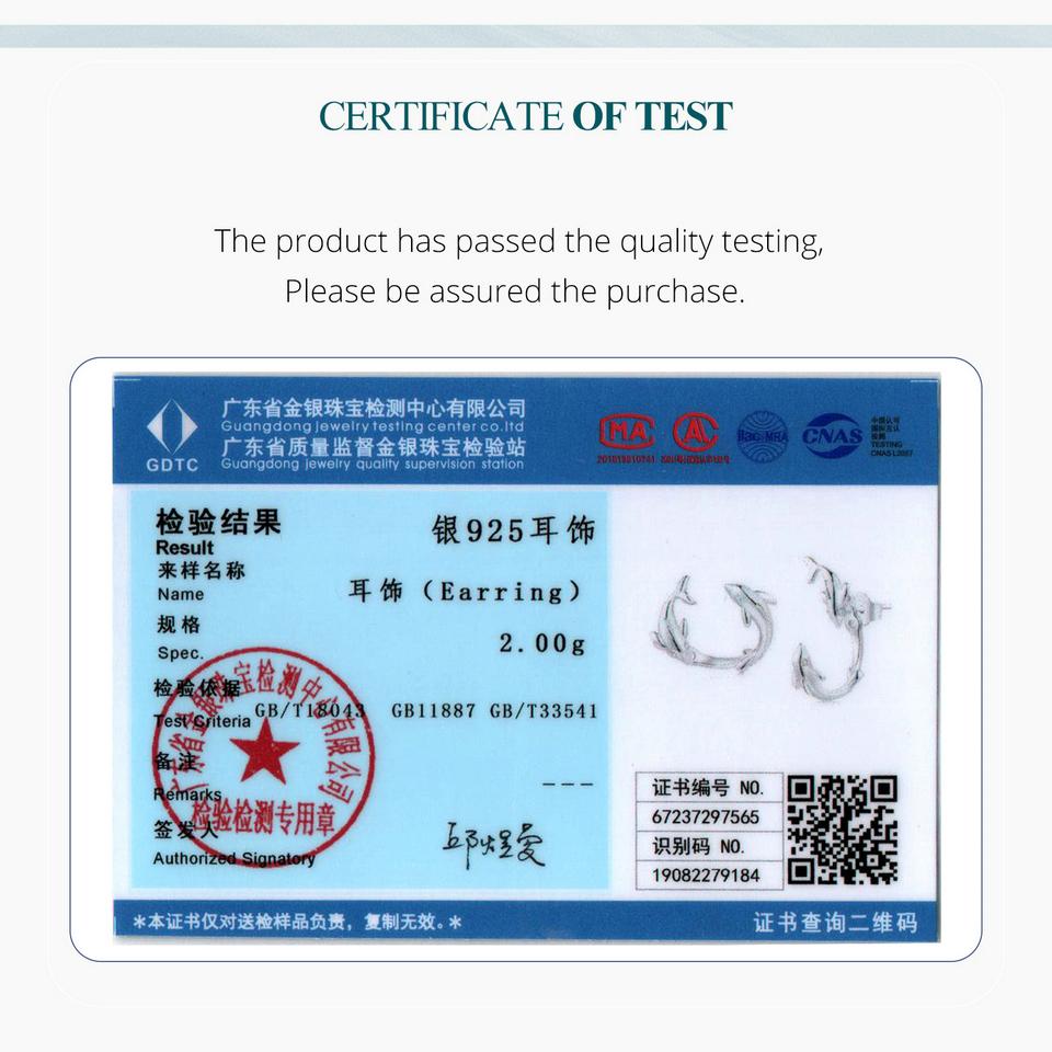 BAMOER стерлингового серебра 925 пробы серьги-гвоздики с дельфинами съемные серьги для женщин вечерние ювелирные изделия с платиновым покрытием