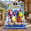 Backyardigans Custom Name Flannel Blanket Personalized Soft Warm Plush Throw Blanket Customized Gift for Family Friends
