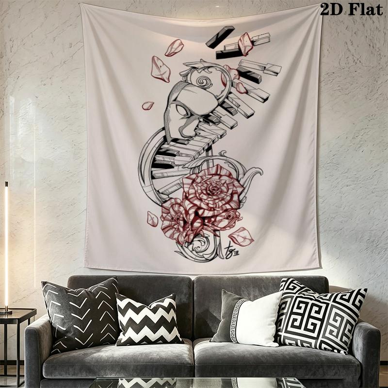 The Phantom of the Opera Wall Tapestry Aesthetic Wall Hanging Printed Fabric Blanket Decorative Tapestries for Bedroom Living Room Home Decor
