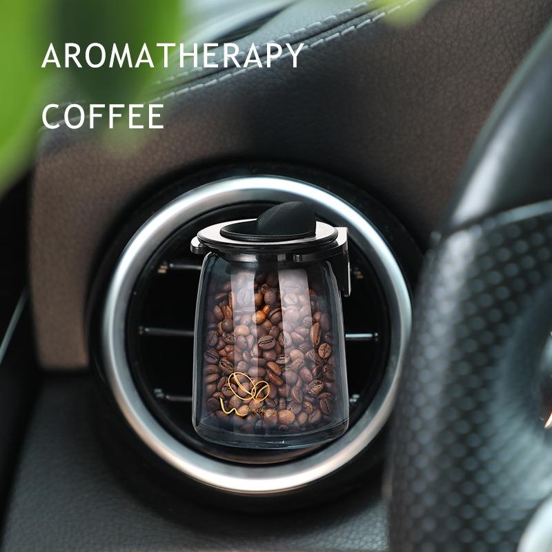 Car Air Vent Coffee Scent Aromatherapy Car Air Freshener Glass Bottle Gift Box