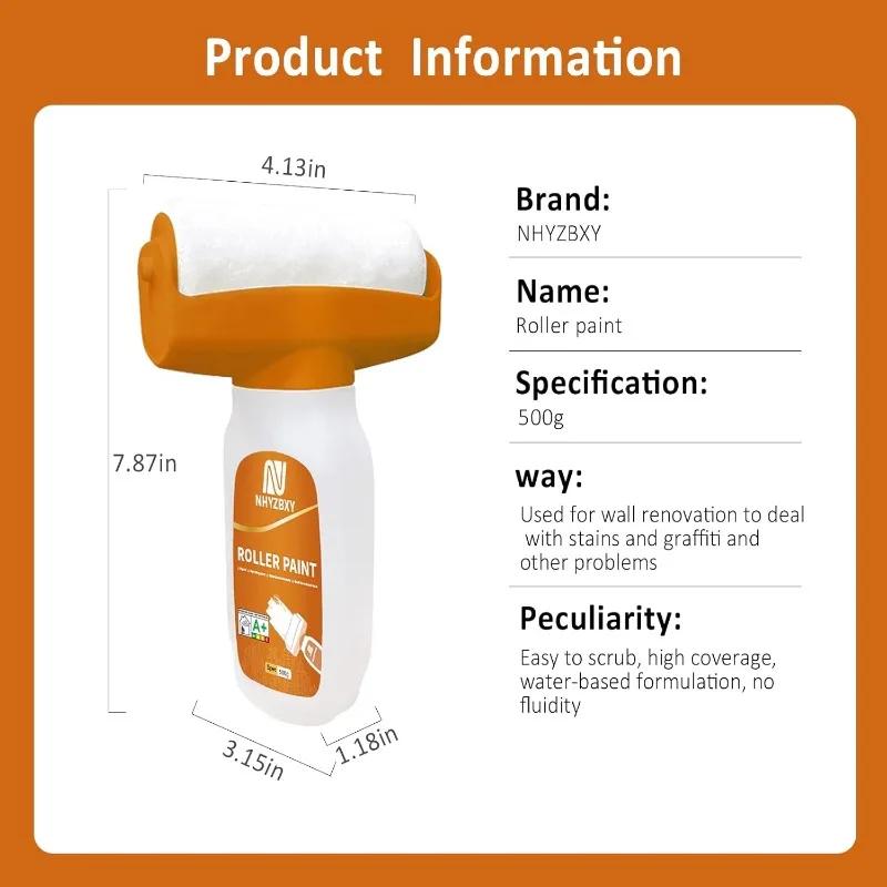 Антибактериальный валик для краски на водной основе, кисть для ремонта, покраска внутренних стен дома, портативная белая латексная краска, небольшой валик