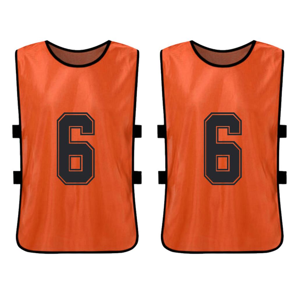 6PCS Kid S Football Pinnies Quick Drying Soccer Jerseys Youth Sports Scrimmage Basketball Team Training Numbered Bibs