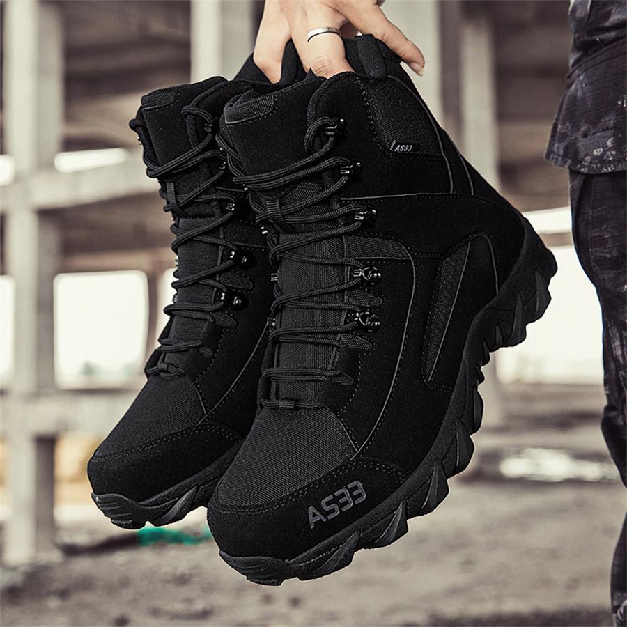 Мужские ботинки высокого качества для походов, мужские ботинки для активного отдыха, нескользящие высокие тренировочные ботинки, мужские ботинки для охоты в джунглях больших размеров
