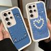 Чехол для телефона Samsung Galaxy S26 S25 Ultra S24 FE Ретро джинсовый узор Мягкий силиконовый Funda S23 Plus S22 + S21 S20 5G