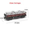 Criativo MOC Blocos de Construção para Crianças, Cidade Tanque, Trem de Carro, Trem de Carga, Lenha, Ferrovia, Ônibus Expresso
