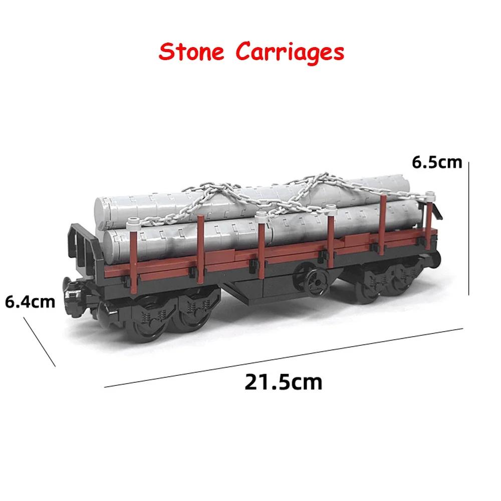 Criativo MOC Blocos de Construção para Crianças, Cidade Tanque, Trem de Carro, Trem de Carga, Lenha, Ferrovia, Ônibus Expresso