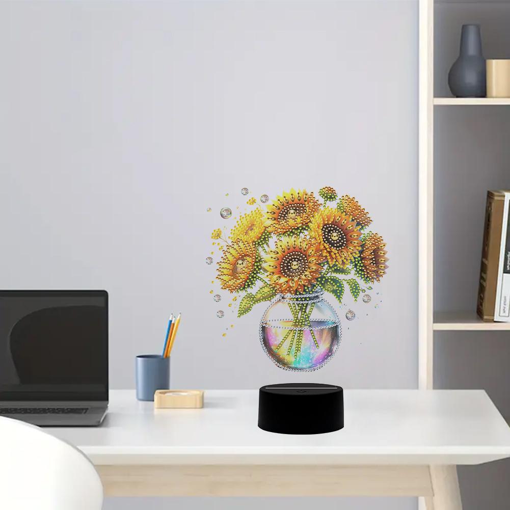 Acrylic Hummingbird Diamond Painting Bedside Lamp Multifunctional Diamond Night Lamp Diamond Painting Night Light for Home Decor