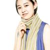 J VINEYARD LINEN STRIPE YELLOW SCARF