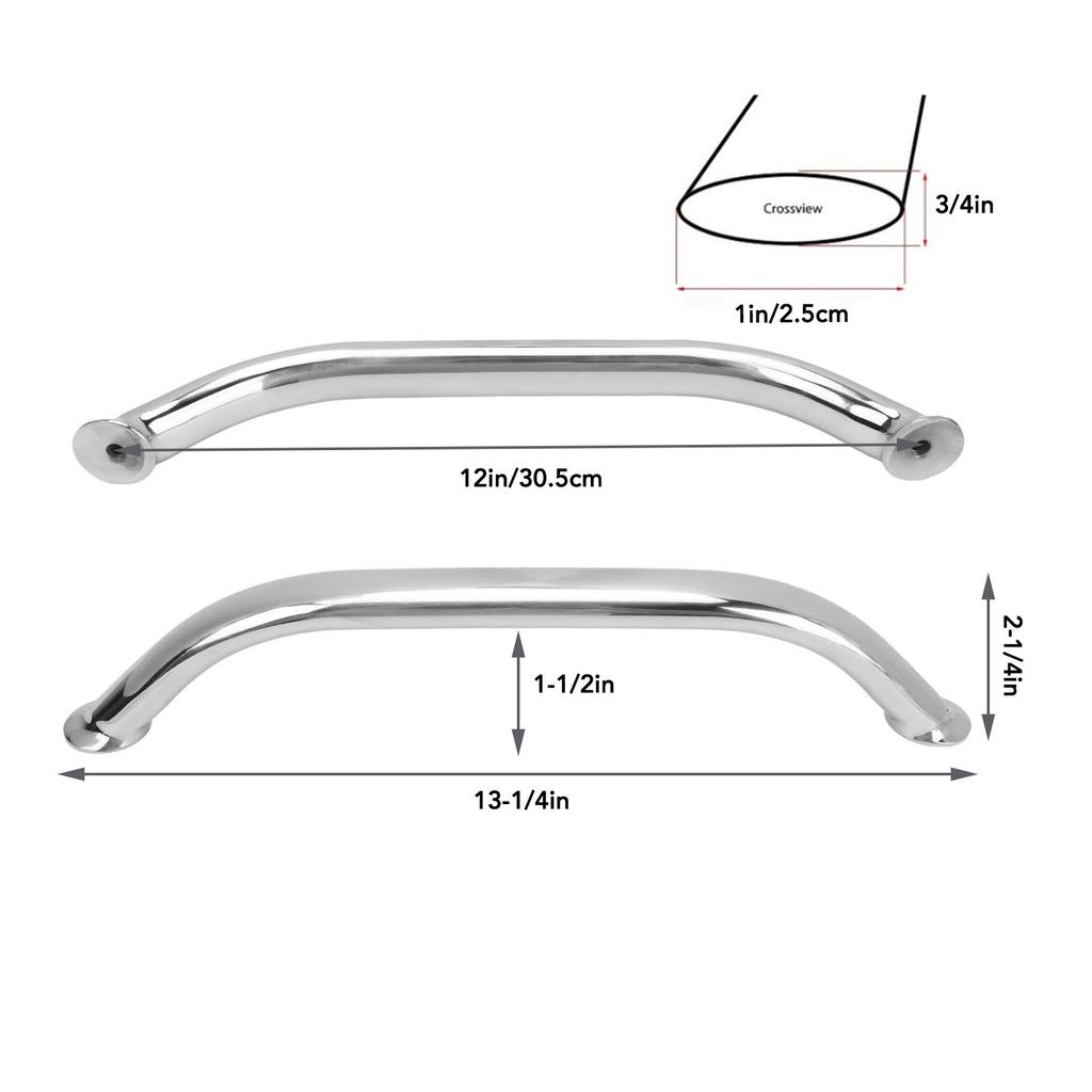 1pcs Boat Grab Bar Marine Grade Stainless Steel Sturdy Grab Handle Handrail for Ship Yacht RV