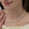 Modernlike Silver Ugly Vintage Natural Ugly Freshwater Pearl Necklace