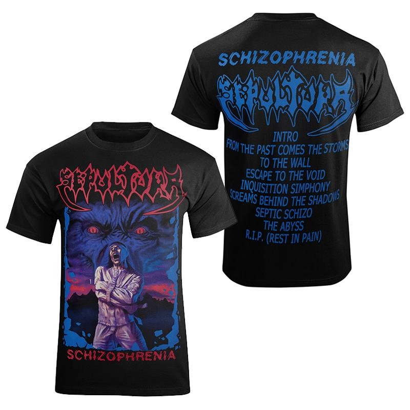 Hot SEPULTURA Band's Dark and Chaotic Speed Metal Rock Short-sleeved American Loose-fit Shirt By An International Fashion Brand