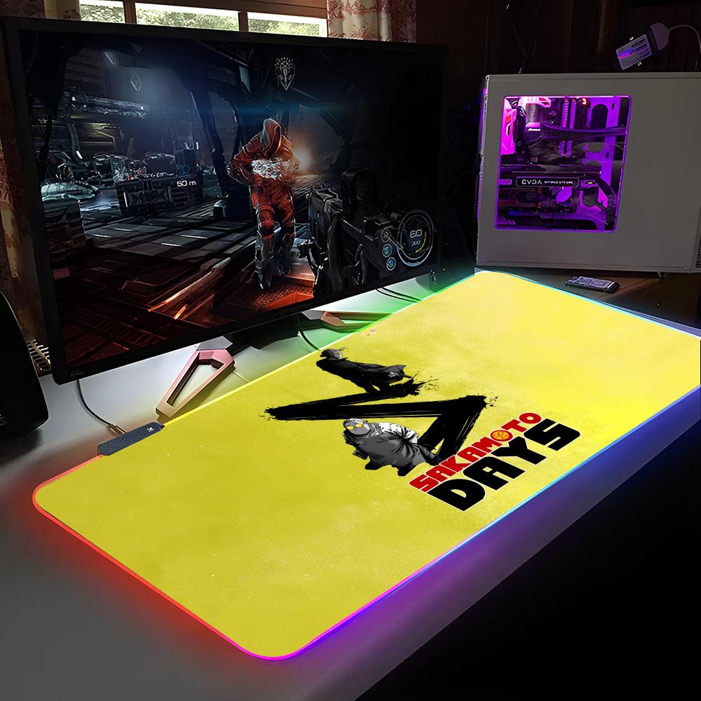 T-Taro S-Sakamoto-S Коврик для мыши Коврик для мыши с RGB-подсветкой Коврик для мыши для ноутбука Коврик для мыши для ноутбука Игровой Коврик для компьютерного стола Игровые аксессуары