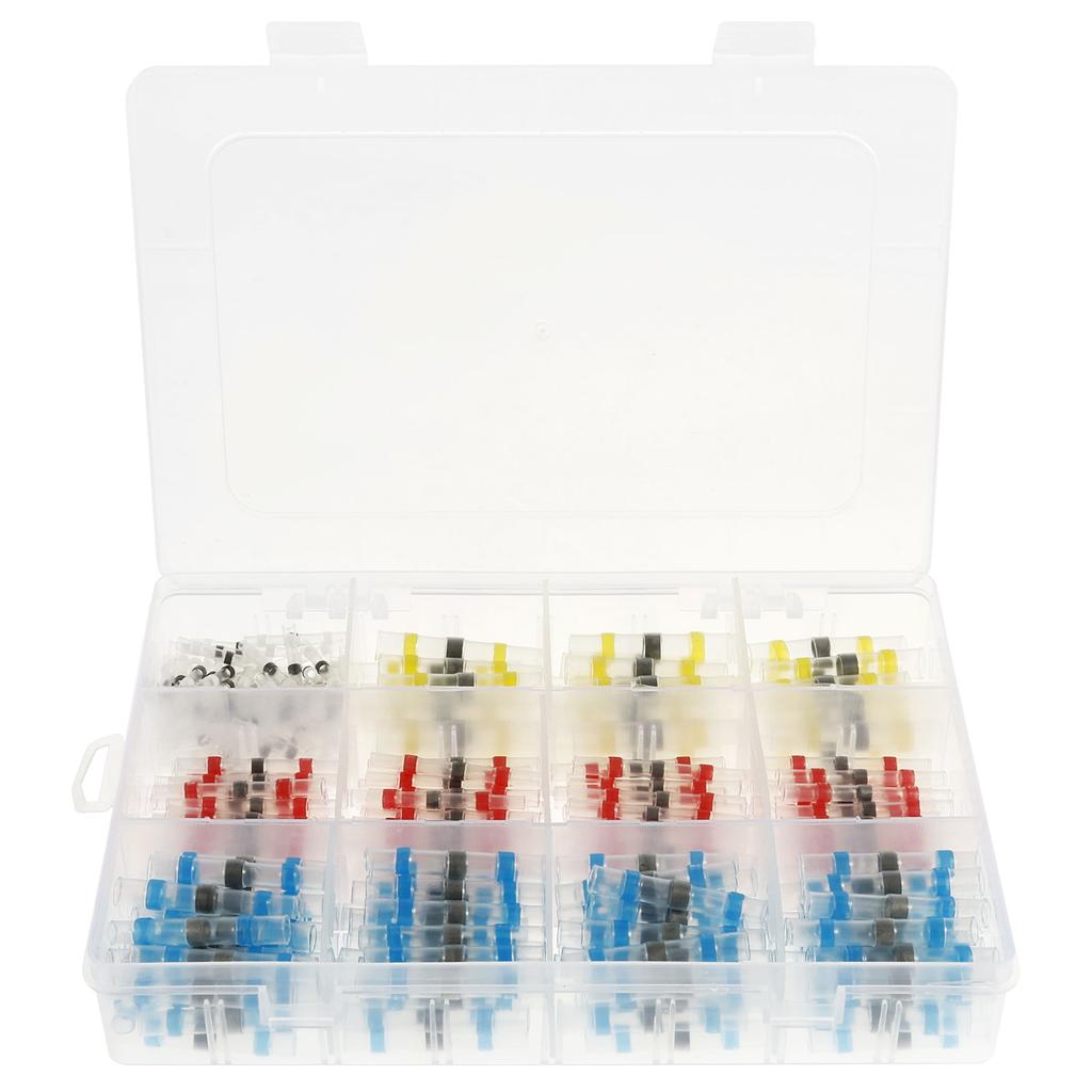 500/210pcs Heat Shrink Wire Connector Butt Terminals Kit Crimp Connectors Waterproof Insulated Electrical Terminals Marine Autom
