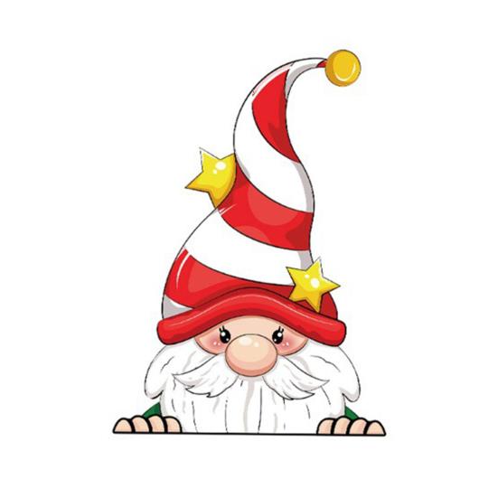 Christmas Toilet Sticker Removable Waterproof Self-adhesive Santa Claus Snowman Elf Gnome Bathroom Wall Toilet Seat Lid Decoration Decal