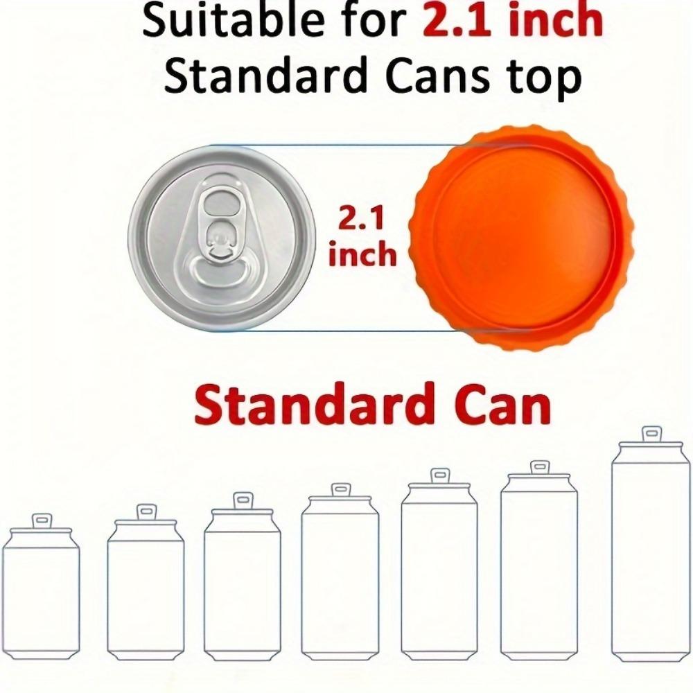 6 шт. разноцветных силиконовых крышек для банок с газировкой, 2,5-дюймовые многоразовые герметичные крышки для стандартных банок с газировкой/пивом, герметичные крышки для свежести напитков на открытом воздухе