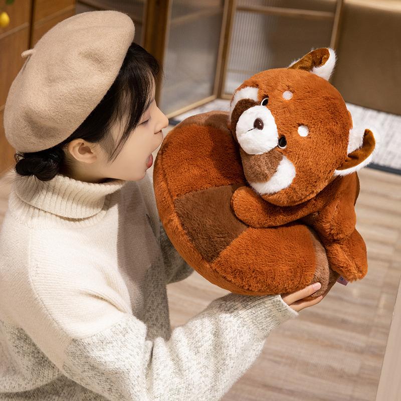 Милая кукла-енот-пончик, красная панда, плюшевая игрушка, кукла-енот, детская спящая кукла, подарок на день рождения