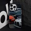 Черно-белый для B-BMW Чехол для телефона Для iPhone 16,15,14,13,12,11,8,7,Pro,Max,Plus,Mini,XS,SE Противоударный Черный Матовый Жесткий