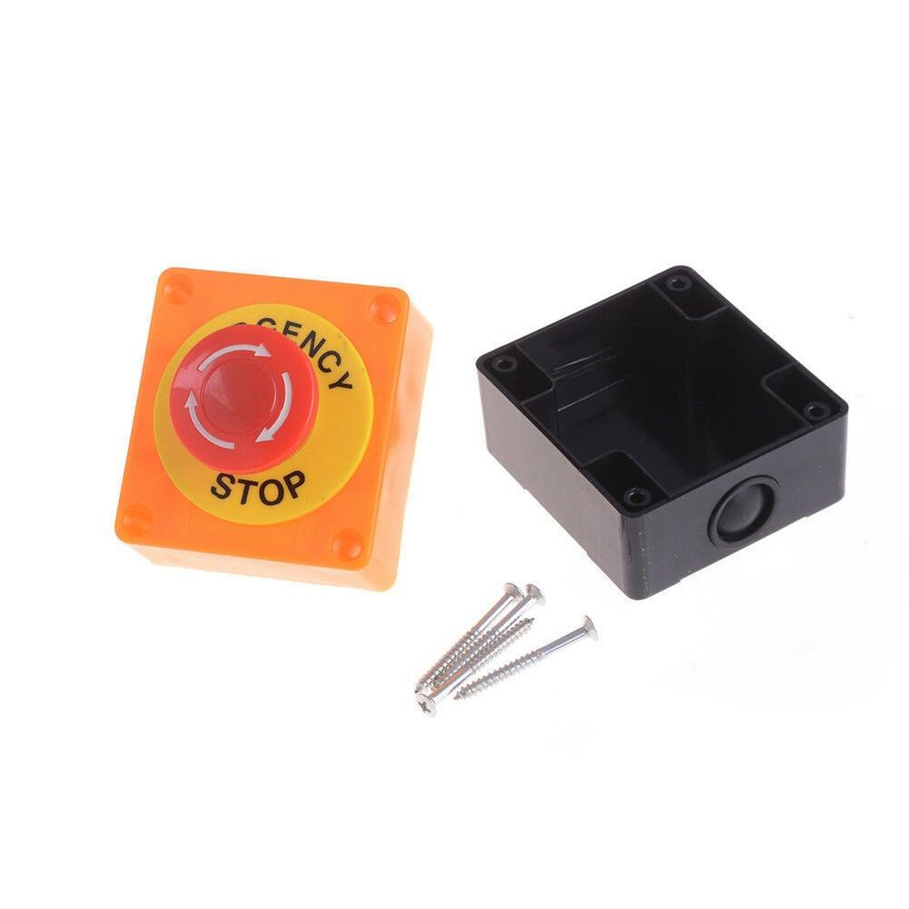 LAY7 11ZS Waterproof Stop Button Switch Box Dual Circuit DPST for Industrial Machines Compact Panel Mount 600V 10A