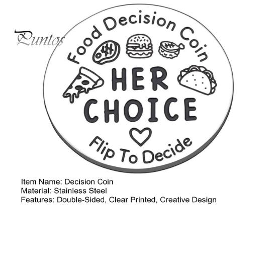 Устройство для принятия решений о еде, флип-монета, двухсторонняя, с прозрачным принтом, милый сюрприз на день Святого Валентина, забавное устройство для принятия решения о еде, флип-решатель
