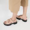 Jisyu Women Lettuce Tassel Flat Sandal