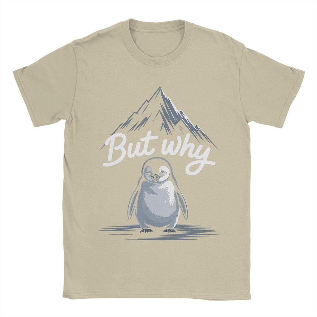 Trendy Nihilist Penguin ButWhy Mountain LonelyPenguin Cotton T Shirt For Couple Summer  Vintage T Shirts Breathable Tees
