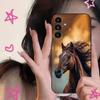 Чехол для телефона с лошадью для Samsung S24, S21, S22, S23, S30, Ultra, S20, Plus, Fe, Lite, Note, 10, 9, 5G Черный Мягкий Чехол