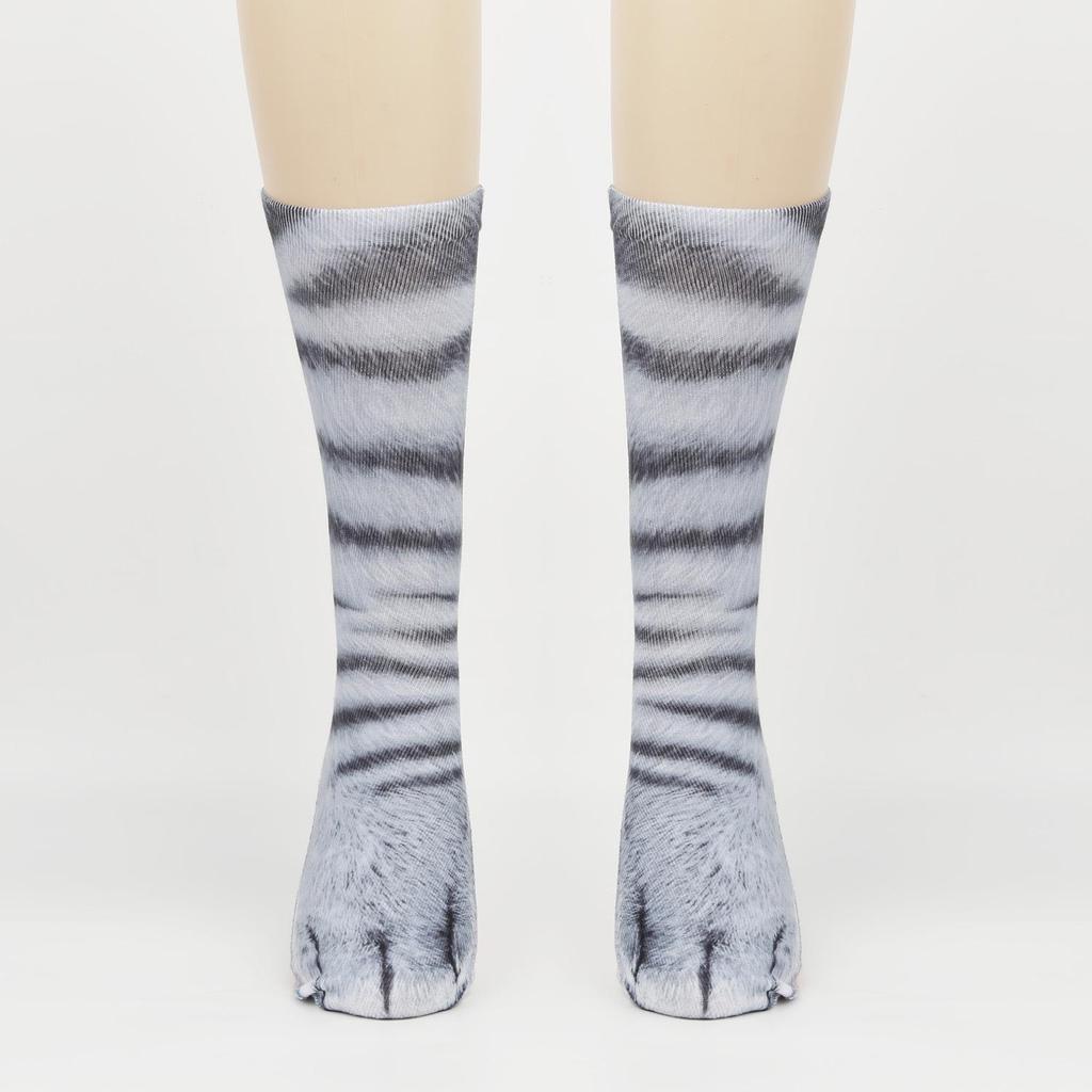 3D Animal Feet Simulation Socks: Funny Leopard Print for Adults & Kids