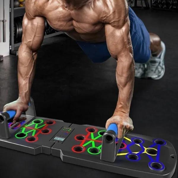Многофункциональная тренировочная доска для отжиманий, 30 режимов, складная доска для тренировки мышц живота, бицепса, тренировка груди, спортивный бодибилдинг