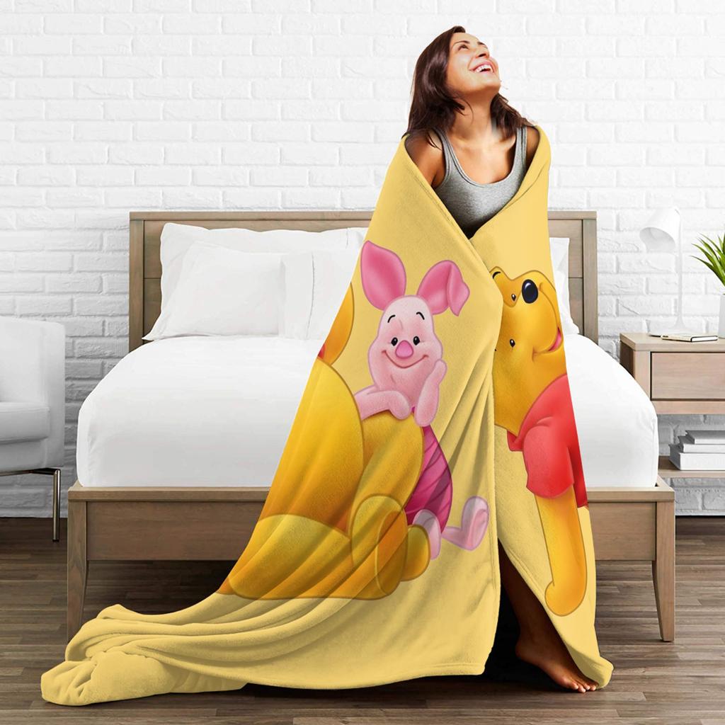The Pooh Winnie Bear Blanket Flannel Awesome Warm Throw Blanket for Bedspread Winter,