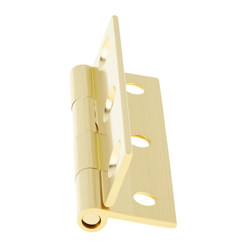 1.5 Inch Solid Brass Mini Butt Hinges, 8 Pcs with 48 Screws for Jewelry Box / Small Cabinet / Wooden Craft Hardware