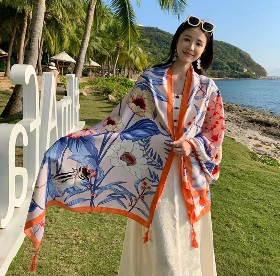 New tassel scarf Yunnan Dali tourism ethnic style shawl women's fashion versatile seaside beach towel