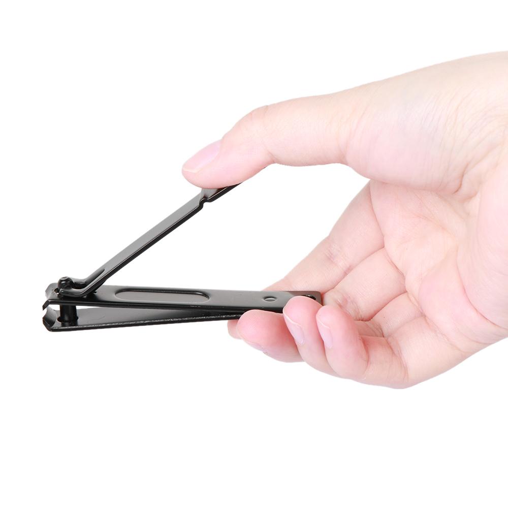 Black Slope Flat Shape Finger Toe Nail Clipper Cutter Pedicure Nail Trimmer Nail Care