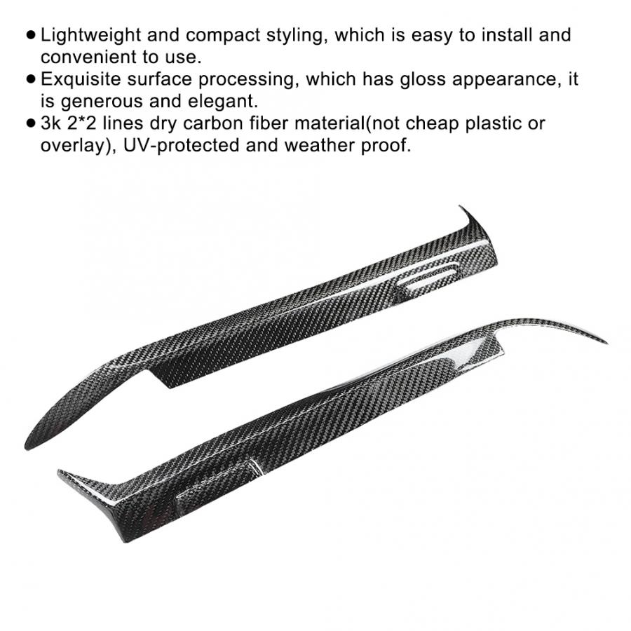 Пара фар, бровей, накладка из углеродного волокна, наклейка, подходит для E36 1992, 1993, 1994, 1995, 1996, 1997, 1998, Стайлинг автомобиля