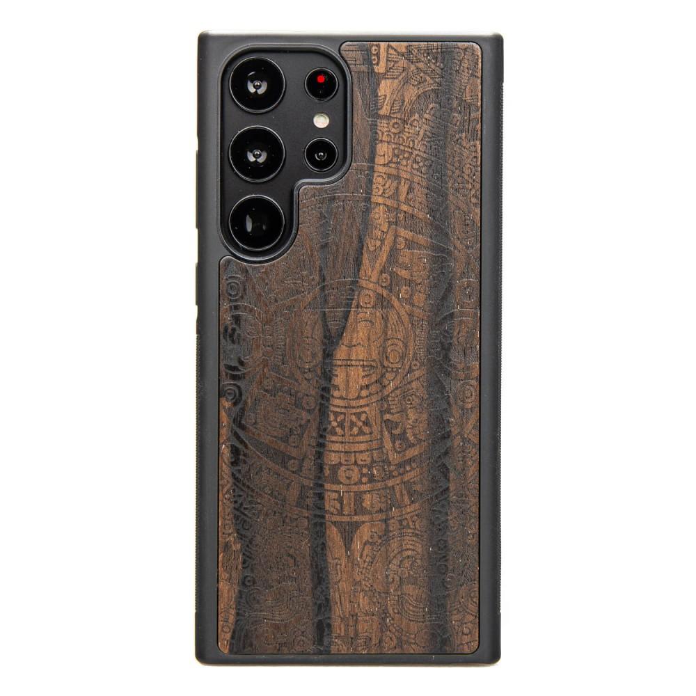 Bewood Wooden Case for Samsung Galaxy S23 Ultra Aztec Calendar Ziricotte