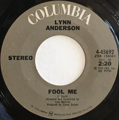 7-дюймовая пластинка LYNN ANDERSON - Fool Me 445692 Columbia 1972 США Фолк Б/у
