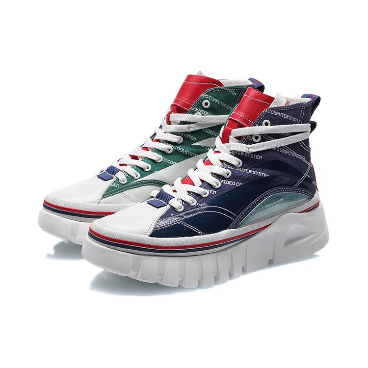 Li Ning Текстиль, Амортизация из ТПУ, Нескользящая, Износостойкая, Высокие, Повседневная обувь, Женская, Синяя, AGCP388-16