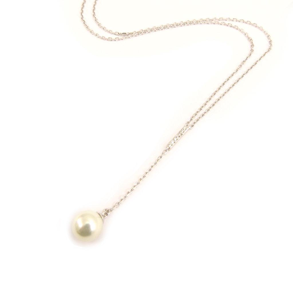 Les Trésors De Lily [L4606] - Серебряное ожерелье «Сисси» Посеребренное белое (родиевое) - 50x8 мм