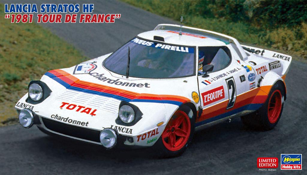 Hasegawa scale Lancia Stratos HF 1981 Tour de France plastic model kit 20499 1/24
