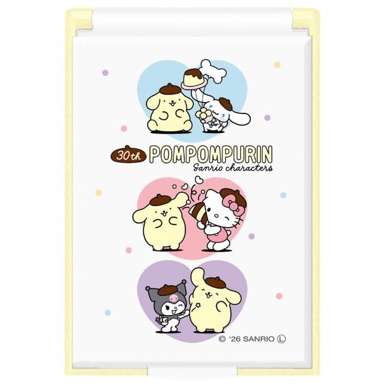 CRUX Sanrio Pompompurin Маленькое карманное зеркало, размер S, дизайн к 30-летию Homerarete