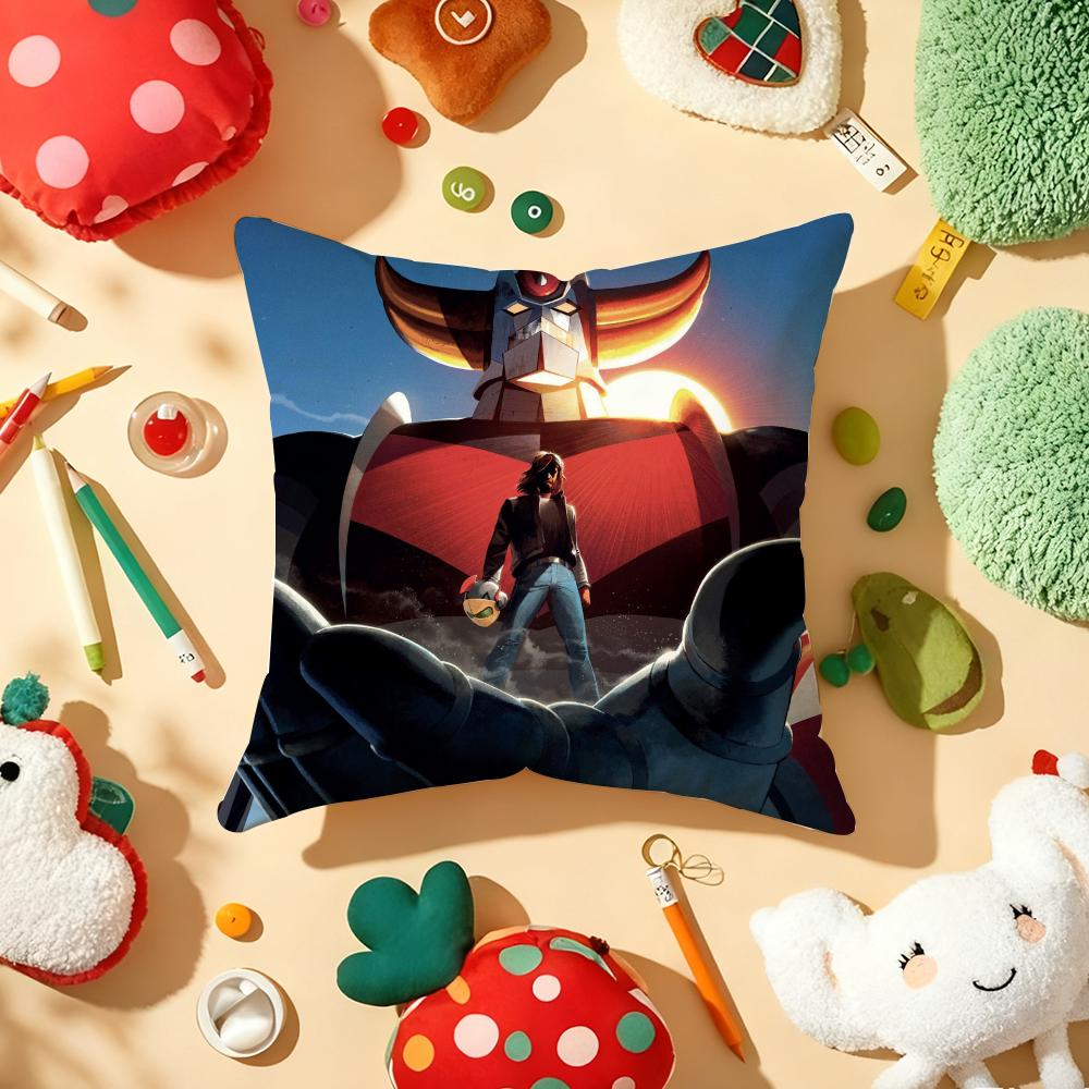 Ufo RRobot GGoldrake Cushion Cover Plush Fabric Soft DoubleSided Printed Sofa Warm Winter Home Gift Pillow Cover