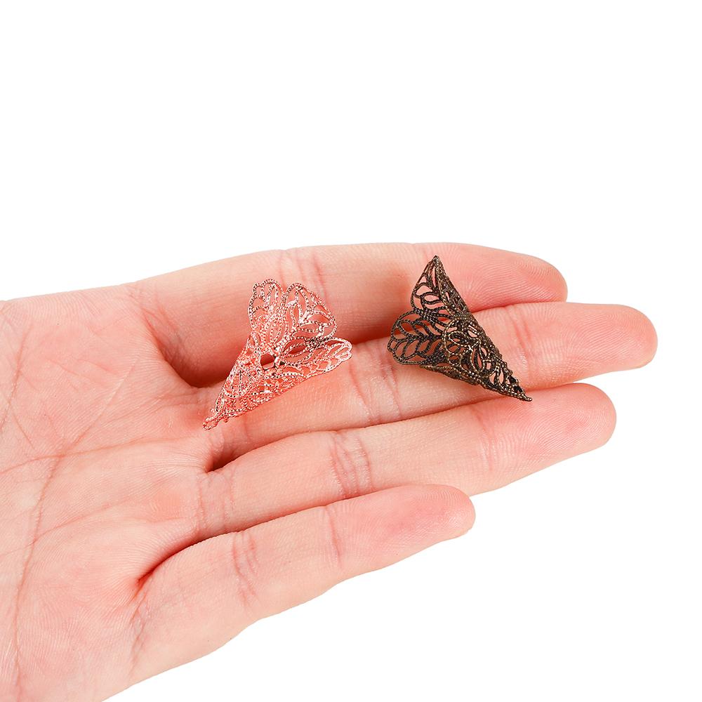 20 шт. 23x28 мм шапки для бусин древние подвески в форме цветка кулон для изготовления ювелирных изделий DIY принадлежности для сережек аксессуары