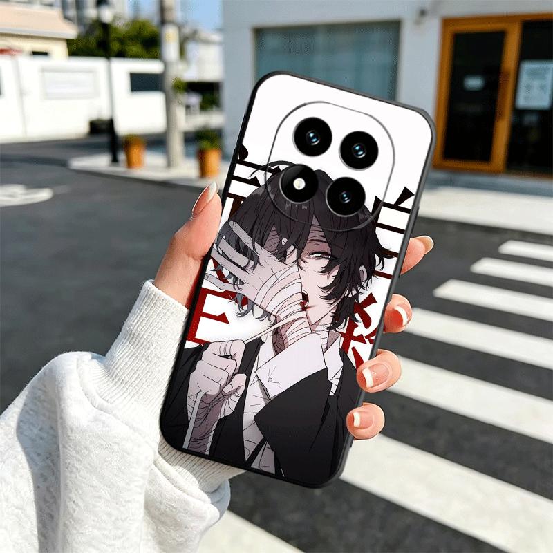 Мягкий чехол для телефона Bungo Stray Dogs Дазай для Xiaomi Redmi Note 12 13 14 15 Pro Plus 11 12S 11S 11T 10 4G Черная задняя крышка
