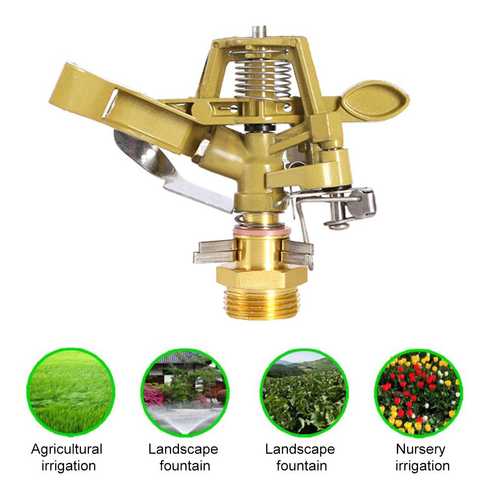 0 Degrees -360 Degrees Kirsite Adjustable Pattern Rain Bird Garden Impact Sprinkler Agricultural Lawn Brass Spray ADM