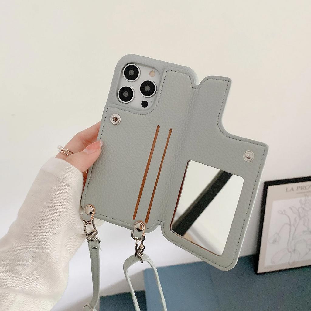 Кошелек-сумка через плечо на молнии Кожаный чехол Для iPhone 14 15 Pro Max 13 12 11 XS XR 8 7 Plus SE2025 Сумка для карт Чехол-кошелек