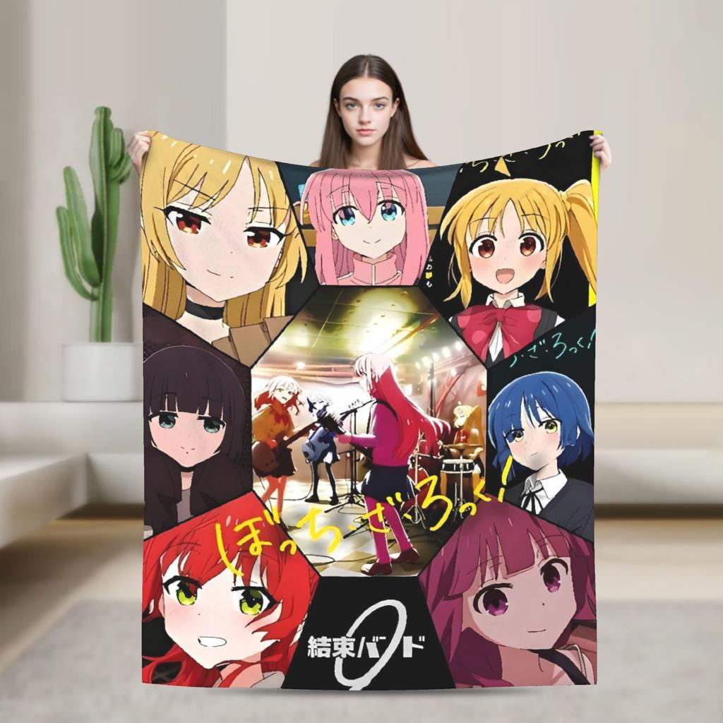 BOCCHI THE ROCK Blanket Travel Office Flannel Bedding Throws For Living Room Warm Soft Custom DIY Quality Bedspread