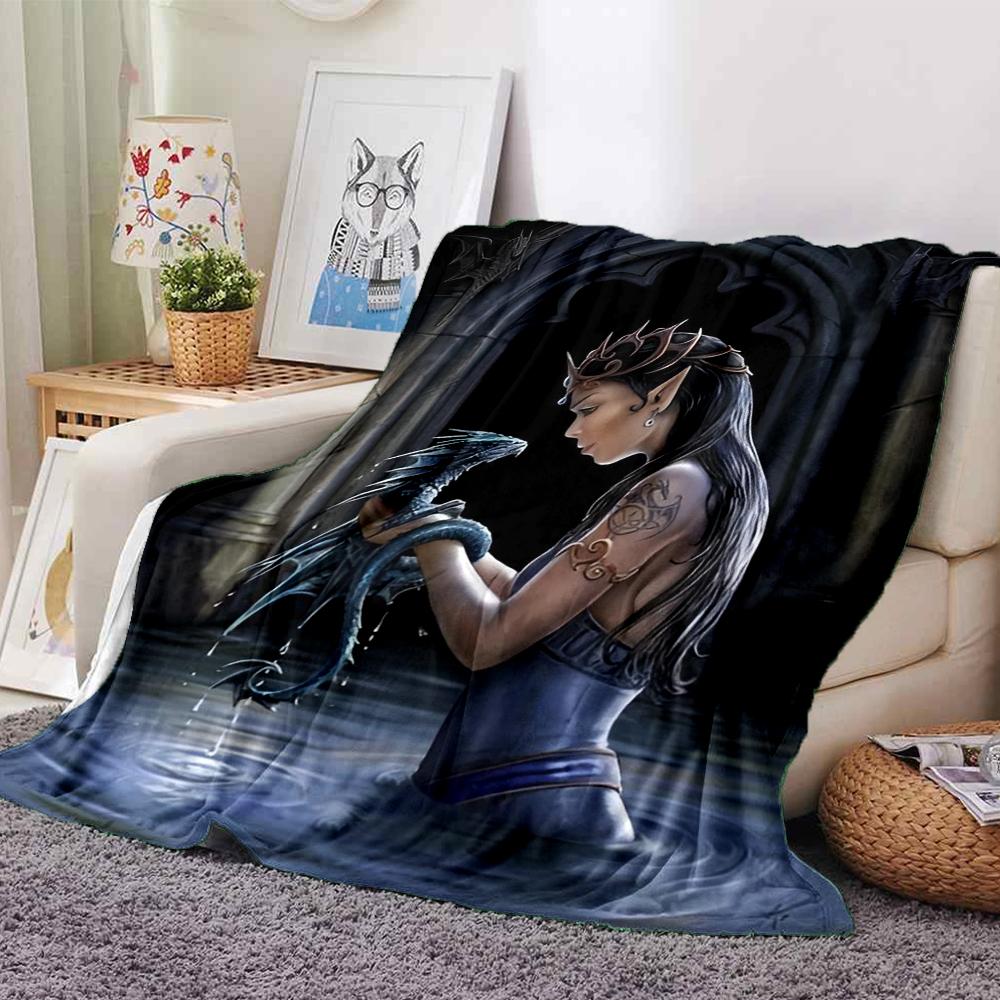 Dark Theme Printed Blanket - Perfect for Couch, Bed, Travel & Outdoor Use | Machine Washable, Cozy & Durable.
